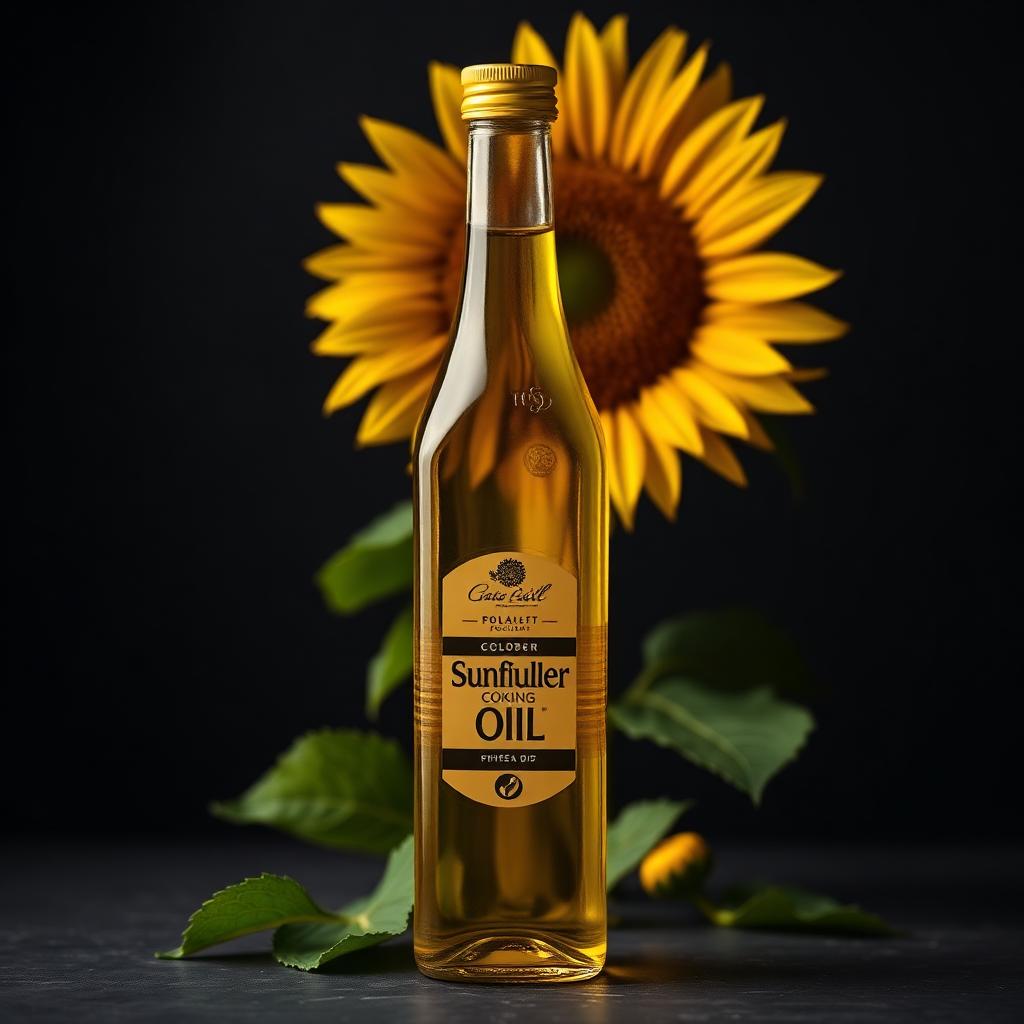 Sunflower oil bottle